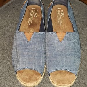 Toms Open Toe Alpargata Espadrille- Women's 9.5